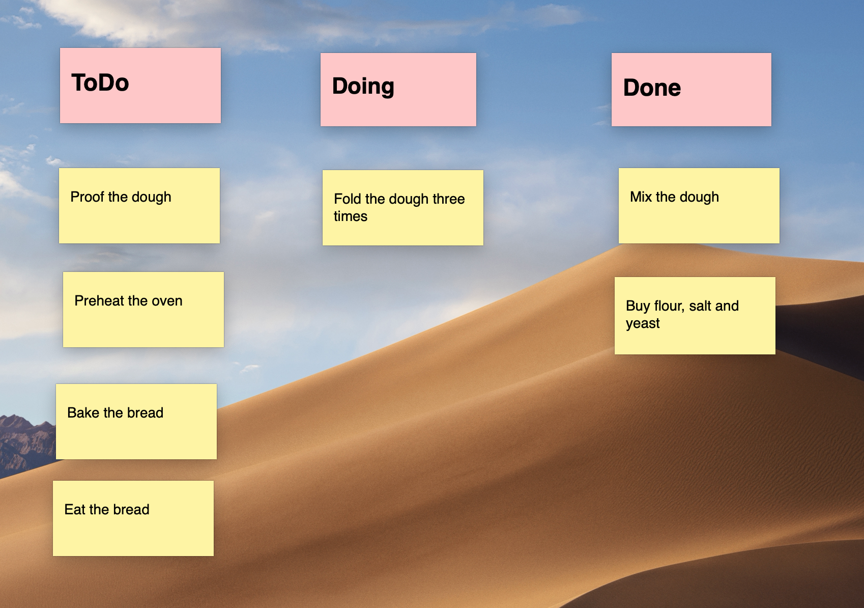 A simple agile board using macOS
Stickies