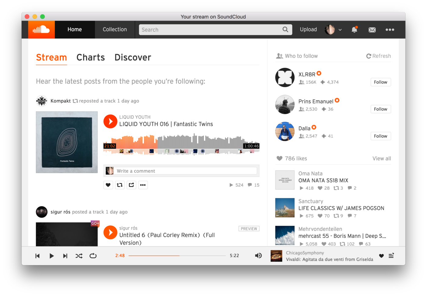 Screenshot of SoundCleod